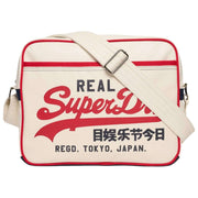 Superdry & Co White Retro Alumni Messenger Bag