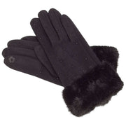 Elie Beaumont Black Dia Cuff Gloves