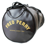 Fred Perry Black Tonal Classic Barrel Bag