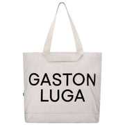 Gaston Luga Cream Canvas Tote Bag