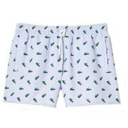 Lacoste Blue Croc Print Swim Shorts