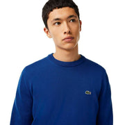 Lacoste Blue Organic Cotton Crew Neck Sweatshirt