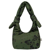 Lefrik Green Biwa Puffy Mini Floral Shoulder Bag