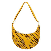 Lefrik Yellow Lua Printed Tiger Shoulder Bag