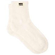 Roka Beige Windsor Solid Crew Socks