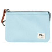 Roka Blue Carnaby Small Recycled Canvas Wallet