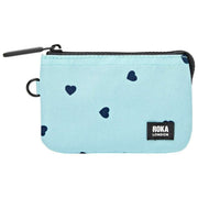 Roka Blue Carnaby Small Recycled Canvas Wallet