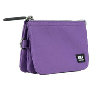 Roka Purple Carnaby Small Black Label Recycled Canvas Wallet