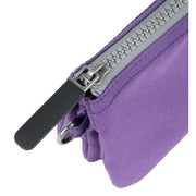 Roka Purple Carnaby Small Black Label Recycled Canvas Wallet