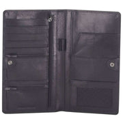 Smith and Canova Black Distressed Leather Folded Travel Wallet