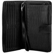 Smith and Canova Black Embossed Leather Card and Document Wallet