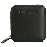 Smith and Canova Black Smooth Leather Square Zip Purse