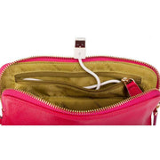 Smith and Canova Pink Leather USB Charging Purse