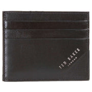Ted Baker Black Raffle Embossed Corner Leather Card Holder