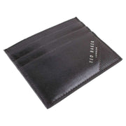Ted Baker Black Raffle Embossed Corner Leather Card Holder