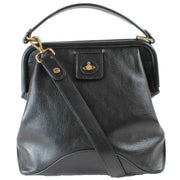 Vivienne Westwood Black Abbey Frame Handbag