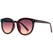 French Connection Burgundy Oversized Round Sunglasses