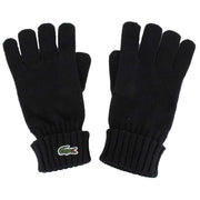 Lacoste Black Jersey Wool Gloves