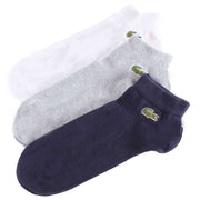 Lacoste Navy Sports 3 Pack Trainer Socks