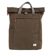 Roka Brown Finchley A Large Sustainable Canvas Backpack