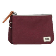 Roka Burgundy Carnaby Small Sustainable Canvas Wallet