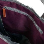 Roka Burgundy Finchley A Large Sustainable Canvas Backpack