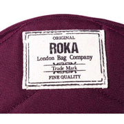 Roka Burgundy Paddington B Small Sustainable Canvas Crossbody Bag