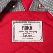 Roka Red Finchley A Medium Sustainable Canvas Backpack
