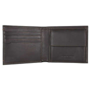 Ted Baker Brown Harrvee Bifold and Coin Leather Wallet