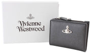 Vivienne Westwood Black Saffiano Slim Flap Card Holder Purse