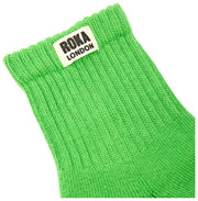 Roka Green Windsor Solid Crew Socks