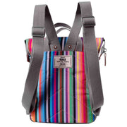 Roka Multi-colour Bantry B Small Sustainable Canvas Striped Backpack