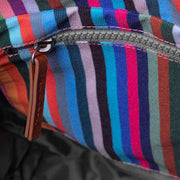 Roka Multi-colour Bantry B Small Sustainable Canvas Striped Backpack