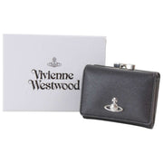 Vivienne Westwood Black Saffiano Small Frame Purse