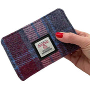 maccessori-pink-harris-tweed-medium-zip-purse-34629862