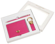 Alice Wheeler London Pink Bow Card Holder Key Ring and Pen Luxury Gift Set