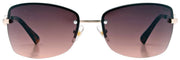 Suuna Gold Lennie Semi-Rectangular Rimless Sunglasses