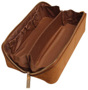 Alice Wheeler London Tan Kensington Small Suede Train Case