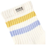 Roka Yellow Windosr Stripe Crew Socks