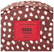 Roka Brown Paddington B Small Recycled Canvas Crossbody Bag