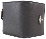 Vivienne Westwood Black Saffiano Slim Flap Card Holder Purse
