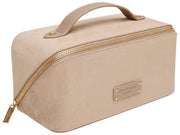 Alice Wheeler London Cream Kensington Suede Train Case