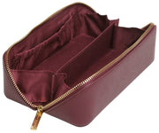 Alice Wheeler London Burgundy Luxury Small Train Case