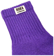 Roka Purple Windsor Solid Crew Socks