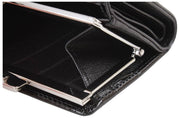Vivienne Westwood Black Croc Embossed Small Frame Purse