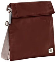 Roka Brown Stratford Small Recycled Nylon Crossbody Bag