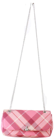 Vivienne Westwood Pink Buccia D 'Arcancia Chain Crossbody Bag