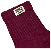 Roka Purple Windsor Solid Crew Socks