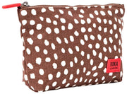 Roka Brown Maida Vale Small Cotton Canvas Pouch