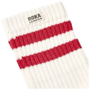 Roka Red Windsor Stripe Crew Socks